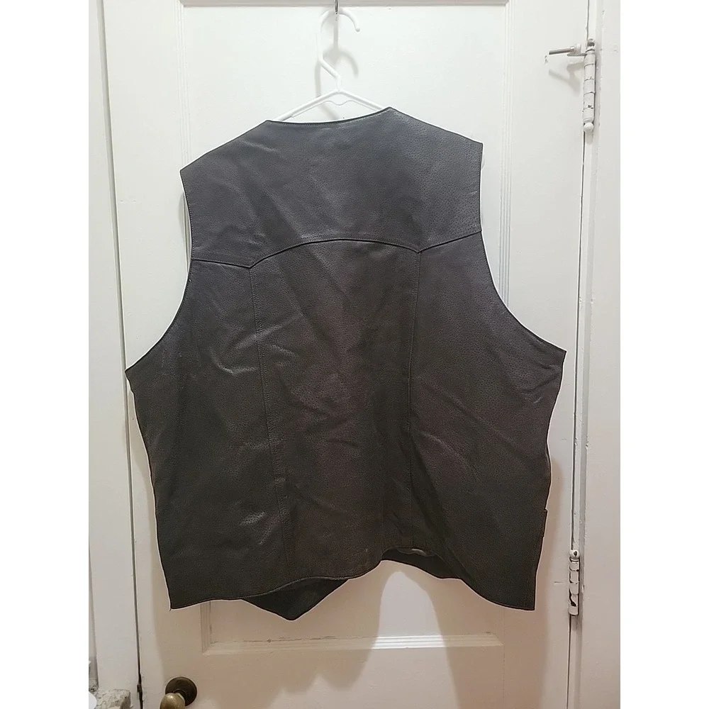 Cripple Creek Mens Vest 4XL Genuine  Leather Western Cowboy Brown New W/O Tags